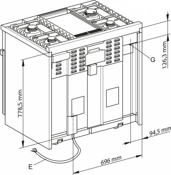 Плита комбинированная Range Cooker HR19361