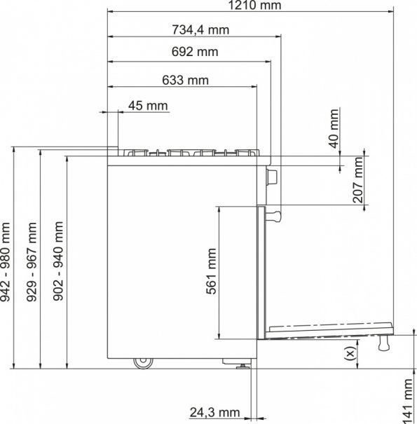 Плита комбинированная Range Cooker HR19363